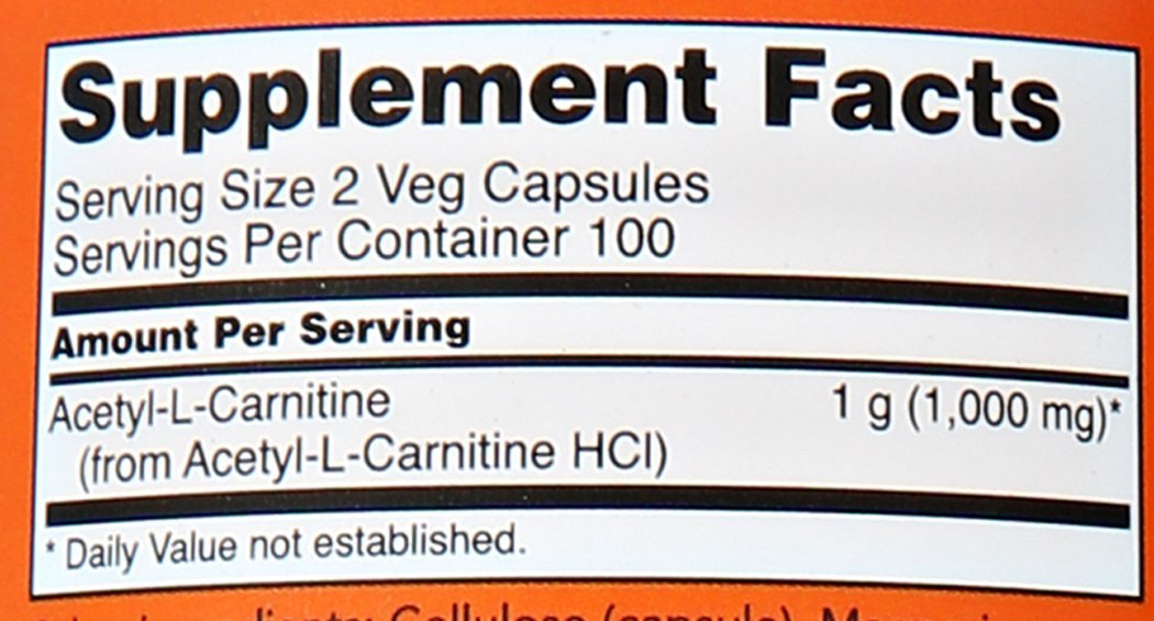 NOW Acetyl-L-Carnitine 500 mg 